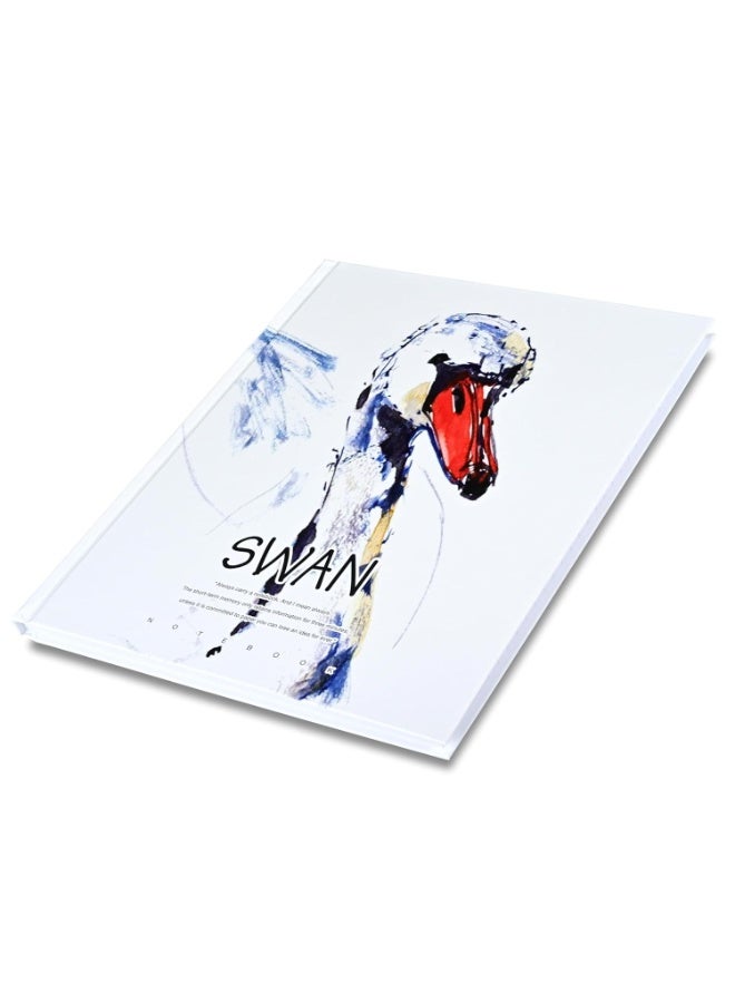 FIS® Hard Cover Notebook, Size 10"X8" Inches(254x203.2mm), 96 Sheets, 192 Pages, Single Line Ruling, White Paper, Packet of 5 Pieces, Swan Cover Design 2-FSNBHC1896-SWA2 - Image 4